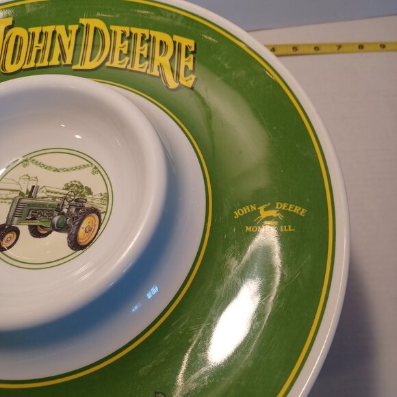 John Deere Melamine Ware Chip And Dip Serving Platter 13" Licensed Product - Picture 2 of 6